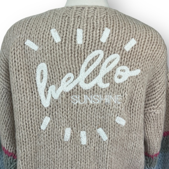 NWT Saltwater Luxe Tan “Hello Sunshine” Lightweight Knit Cardigan - Picture 8 of 11